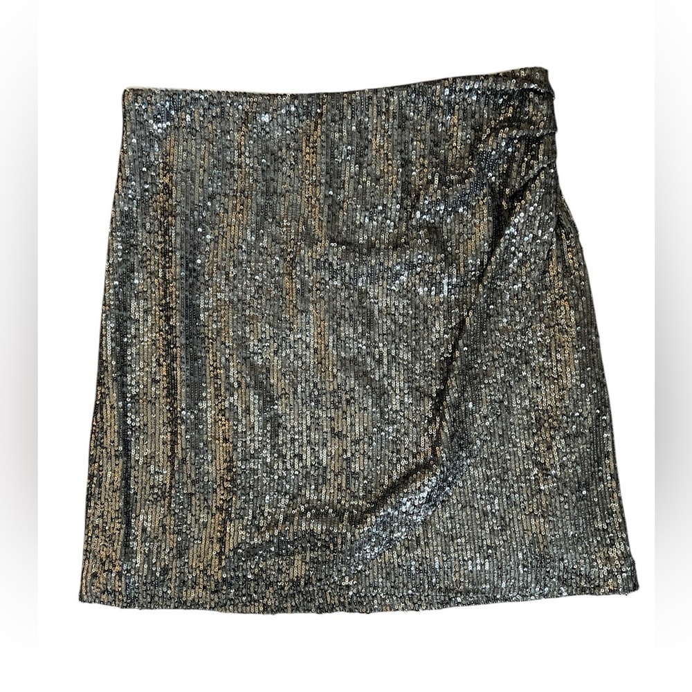 Loft gray sequin skirt size 4